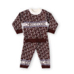 Baby Boy Knit Pajama Set BRN