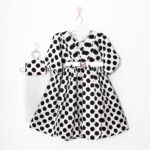 BABY GIRL FANCY FROCK POLKA DOT- White