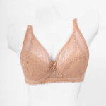 LIGHT PADDED WIRED NET LACE BRA-SKIN