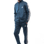 GENTS MICRO FLEECE STRIPE TRACKSUIT-BLUE