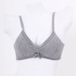 LIGHT PADDED NET BRA-GREY