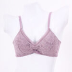 LIGHT PADDED NET BRA-PURPLE