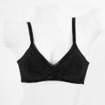 LIGHT PADDED NET BRA-BLACK