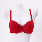 HALF PADDED BRA - RED