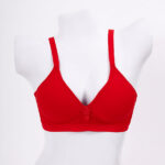 SIMPLE LIGHT PADDED BRA-RED