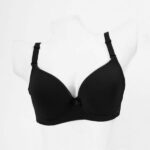 SIMPLE LIGHT PADDED BRA- BLACK D-CUP