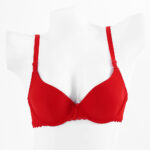 FANCY LIGHT PADDED BRA - RED