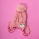 NEW BORN WOOL CAP-PEACH