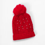 LADIES WOOL CAP-RED