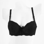 HALF PADDED BRA - BLACK