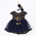 BABY GIRL FANCY FROCK BLUE