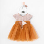 BABY GIRL FANCY FROCK BRN