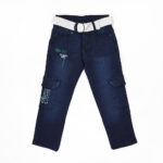 BOY CARGO JEANS-D BLUE