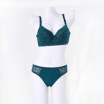 LIGHT PADDED BRA SET - GREEN