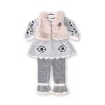 New Born BABY GIRL WOOL SUIT WHT