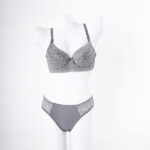 LIGHT PADDED BRA SET - GREY