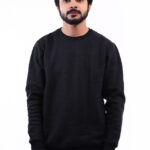 GENTS FLEECE ALL OVER SWEAT SHIRT-BLACK