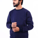 GENTS FLEECE ALL OVER SWEAT SHIRT-BLUE