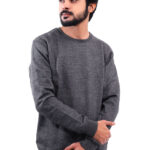 GENTS FLEECE ALL OVER SWEAT SHIRT-D GREY