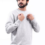 GENTS FLEECE ALL OVER SWEAT SHIRT-L GREY