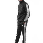 GENTS MICRO FLEECE STRIPE TRACKSUIT-BLACK