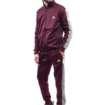 GENTS MICRO FLEECE STRIPE TRACKSUIT-MAROON