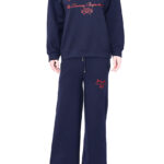 LADIES TRACK SUIT WITH HOOD-BLUE