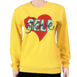 Ladies Sweat Shirt-Yellow