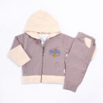 New Born Hood Suit 2Pc - TAN