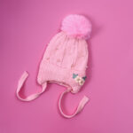 NEW BORN WOOL CAP-PINK