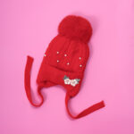 NEW BORN WOOL CAP-RED