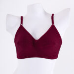 COTTON JERSEY NON PADDED BRA-MEHROON