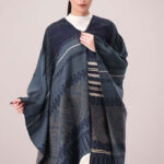 LADIES WOOLEN CAPE SHAWL-ZINC