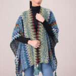 LADIES WOOLEN CAPE SHAWL-MULTI