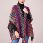 LADIES WOOLEN CAPE SHAWL-MULTI