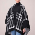 LADIES WOOLEN CAPE SHAWL-BLACK