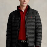 GENTS PUFFER JACKET POLO-BLACK