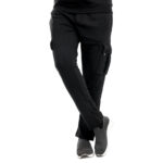 GENTS FLEECE CARGO TROUSER-BLACK