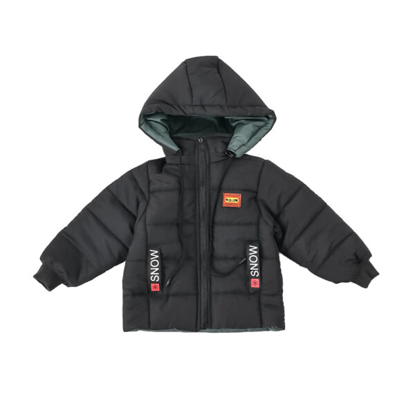black Color boy hooded Puffer Jacket
