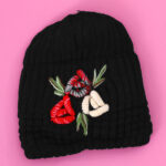 LADIES WOOL CAP-BLACK