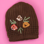 LADIES WOOL CAP-BROWN