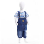 Boys' Printed T-Shirt and Denim Dungaree Set