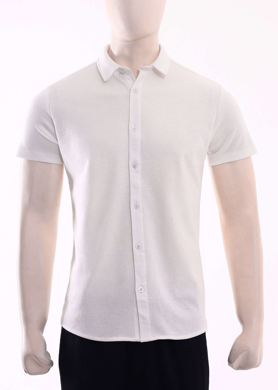 GENTS PQ INTERLOCK SHIRT-WHITE