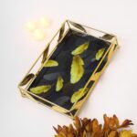 GOLD FEATHER METAL LUXE TRAY 2PC SET