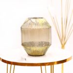 GOLD TEXTURED GLASS VASE