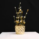 GOLDEN BLOSSOM HANDMADE FLORAL POT