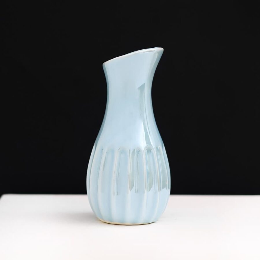 MODERN FLUTED CERAMIC VASE